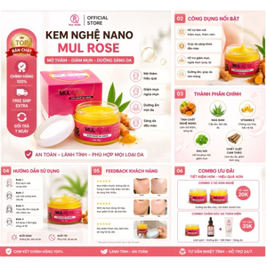Kem Nghệ Nano Mul Rose Chính Hãng Hồng Tâm Chăm Sóc Da Mụn Thâm 30g