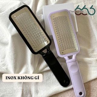 Cây Chà Gót Chân Inox Liền Khối Viền Nhựa – Bàn Chà Gót Tẩy Tế Bào Chết, Da Chai, Cán Cầm Chống Trượt THEGIOINAIL666