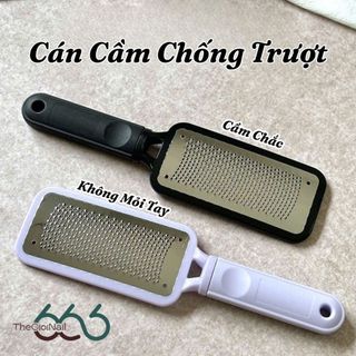 Cây Chà Gót Chân Inox Liền Khối Viền Nhựa – Bàn Chà Gót Tẩy Tế Bào Chết, Da Chai, Cán Cầm Chống Trượt THEGIOINAIL666