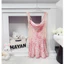 HT41a Váy ngủ 2s cánh tiên cổ đổ dáng xoè chấm bi kèm ĐỆM LÓT phối ren tôn dáng HT41a