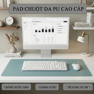 Thảm Da Trải Bàn Làm Việc Cỡ Lớn Kiêm Lót Chuột Kích thước 60x120cm – Không Thấm Nước - Dễ Vệ Sinh