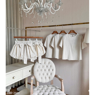 Set Linen Áo Cộc Mix Quần Bồng Nơ Chuẩn Linh Hoàng