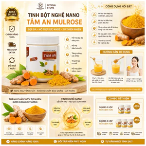 Tinh Bột Nghệ Nano Tâm An Mul Rose Chính Hãng Hồng Tâm Dễ Sử Dụng
