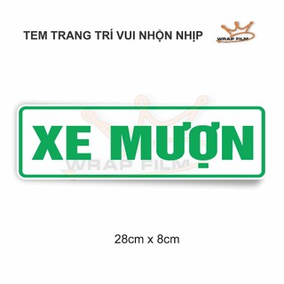 Decal trang trí chữ XE NỘI BỘ vui nhộn, Decal PVC không phai màu không thấm nước