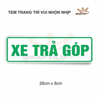 Decal trang trí chữ XE NỘI BỘ vui nhộn, Decal PVC không phai màu không thấm nước