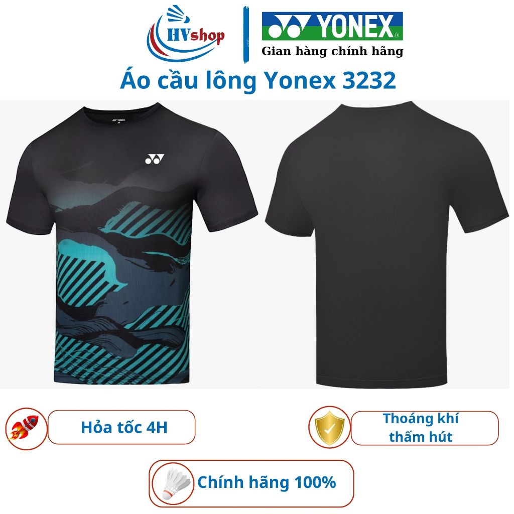 Áo cầu lông Yonex chính hãng 3232, thoáng khí, thấm hút mồ hôi tốt - HVShop