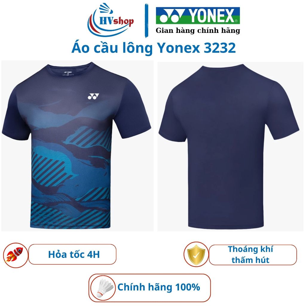 Áo cầu lông Yonex chính hãng 3232, thoáng khí, thấm hút mồ hôi tốt - HVShop