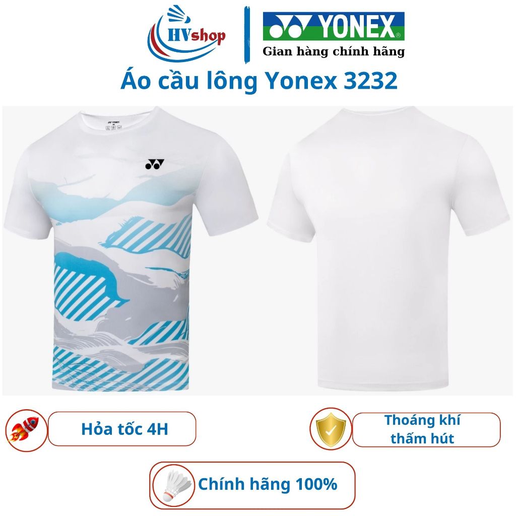 Áo cầu lông Yonex chính hãng 3232, thoáng khí, thấm hút mồ hôi tốt - HVShop