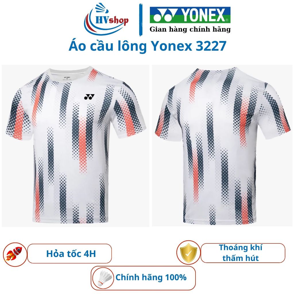 Áo cầu lông Yonex chính hãng 3227, thoáng khí, thấm hút mồ hôi tốt - HVShop