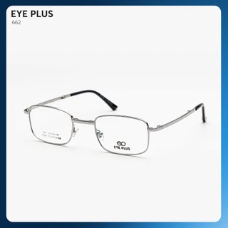 Kính Mắt Gấp Gọn Dáng Chữ Nhật 662 Eye Plus Gọng Titanium Càng Bọc Nhựa Nhỏ Gọn Tiện Lợi Thời Trang