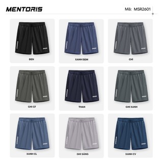 Quần Short Nam MENTORIS, Quần Đùi Chất Gió Cao Cấp, Form Gọn Gàng, Trẻ Trung, Dễ Phối Đồ MSR2601