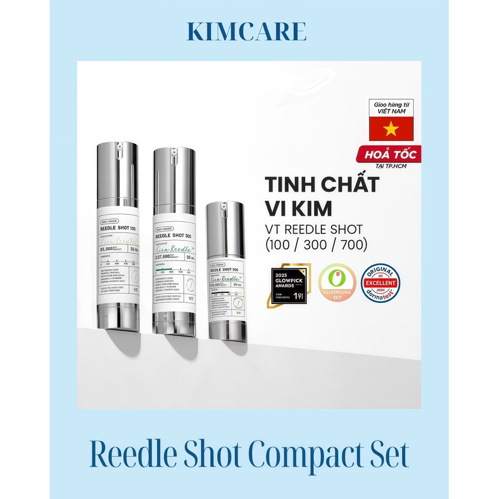 Bộ VT Cosmetics Reedle Shot Compact Set bao gồm ba tinh chất vi kim ...