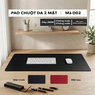 Thảm Da Trải Bàn Làm Việc Kiêm Lót Chuột Cỡ Lớn (Sử dụng 2 mặt) - Chống Nước - Chống Bụi -Dễ Vệ Sinh