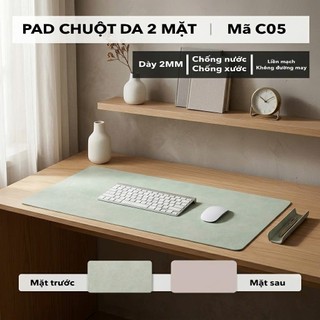 Thảm Da Trải Bàn Làm Việc Cỡ Lớn Kiêm Lót Chuột Kích Thước 50x100cm  – Không Thấm Nước - Dễ Vệ Sinh