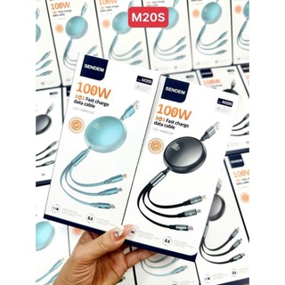 CÁP 3 ĐẦU SENDEM M20S SẠC SIÊU NHANH, CHO MỌI DÒNG ĐIỆN THOẠI, DÂY DÙ SIÊU BỀN (phukienmk10)