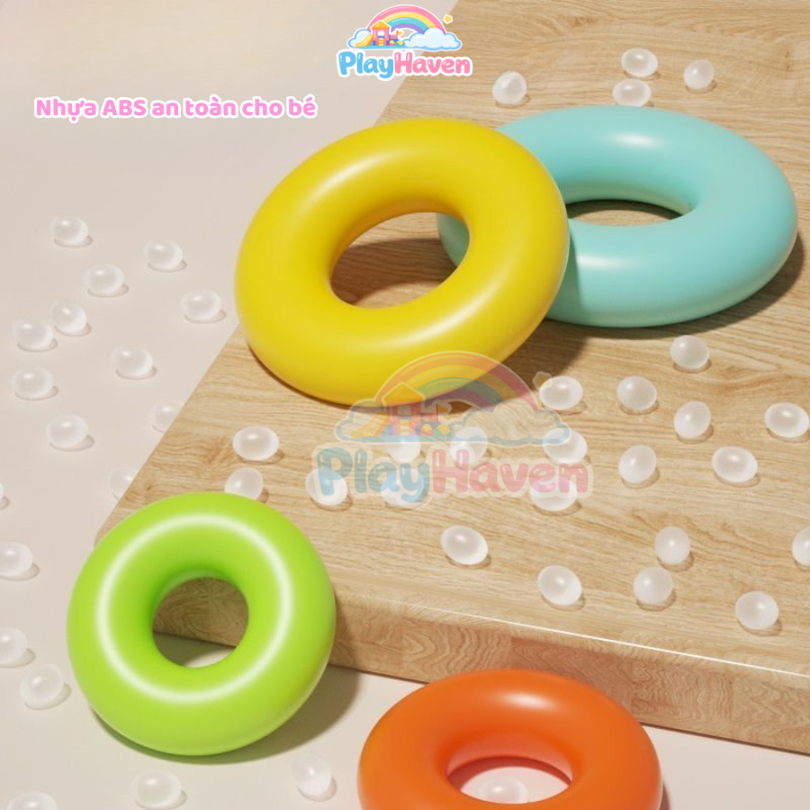 Tháp vòng xếp chồng hình vịt 9 tầng giúp bé vừa chơi vừa rèn luyện kỹ năng