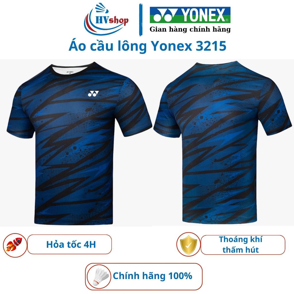 Áo cầu lông Yonex chính hãng 3215, thoáng khí, thấm hút mồ hôi tốt - HVShop