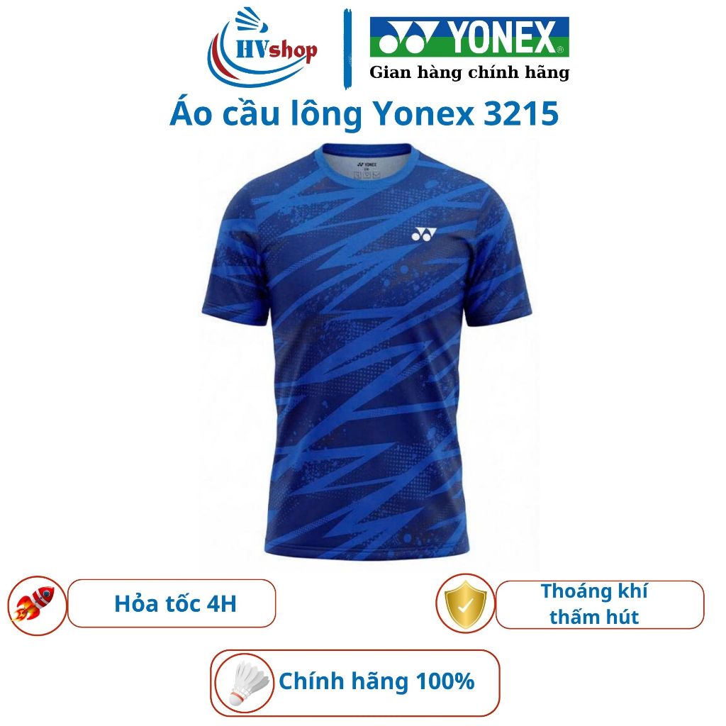Áo cầu lông Yonex chính hãng 3215, thoáng khí, thấm hút mồ hôi tốt - HVShop