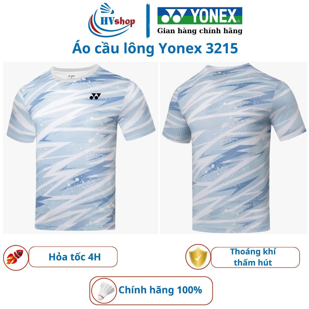 Áo cầu lông Yonex chính hãng 3215, thoáng khí, thấm hút mồ hôi tốt - HVShop