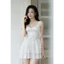 HT128 Váy ngủ sexy 2s cánh tiên ren eo tôn dáng,đồ ngủ lụa đơn giản dáng xoè gợi cảm HT128