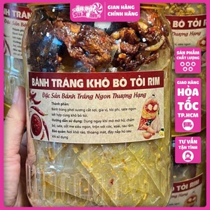 Bánh Tráng Khô Bò Tỏi Rim hũ 400gr - Ăn vặt Su Xoắn