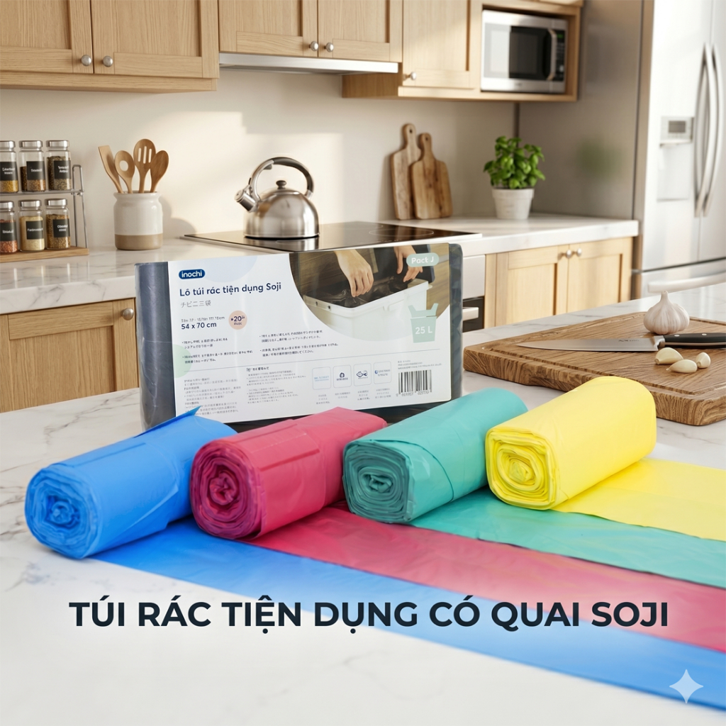 Lô 4 cuộn túi rác Inochi tiện dụng 50L (tiêu chuẩn Nhật Bản) | Shopee ...