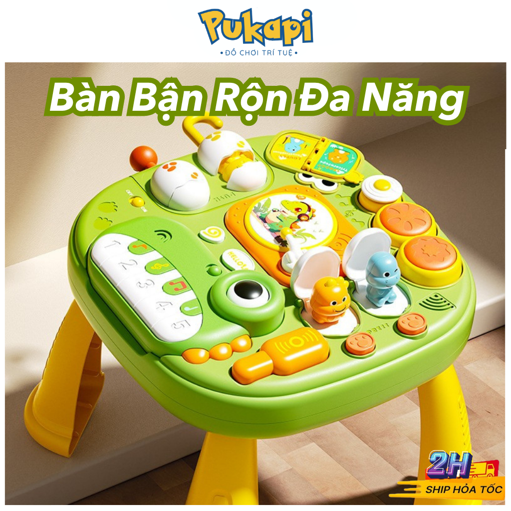 Bàn Montessori Đồ Chơi Bàn Bận Rộn Đa Chức Năng Khối Bận Rộn Giáo Dục Sớm - Đồ Chơi Cho Bé PUKAPI