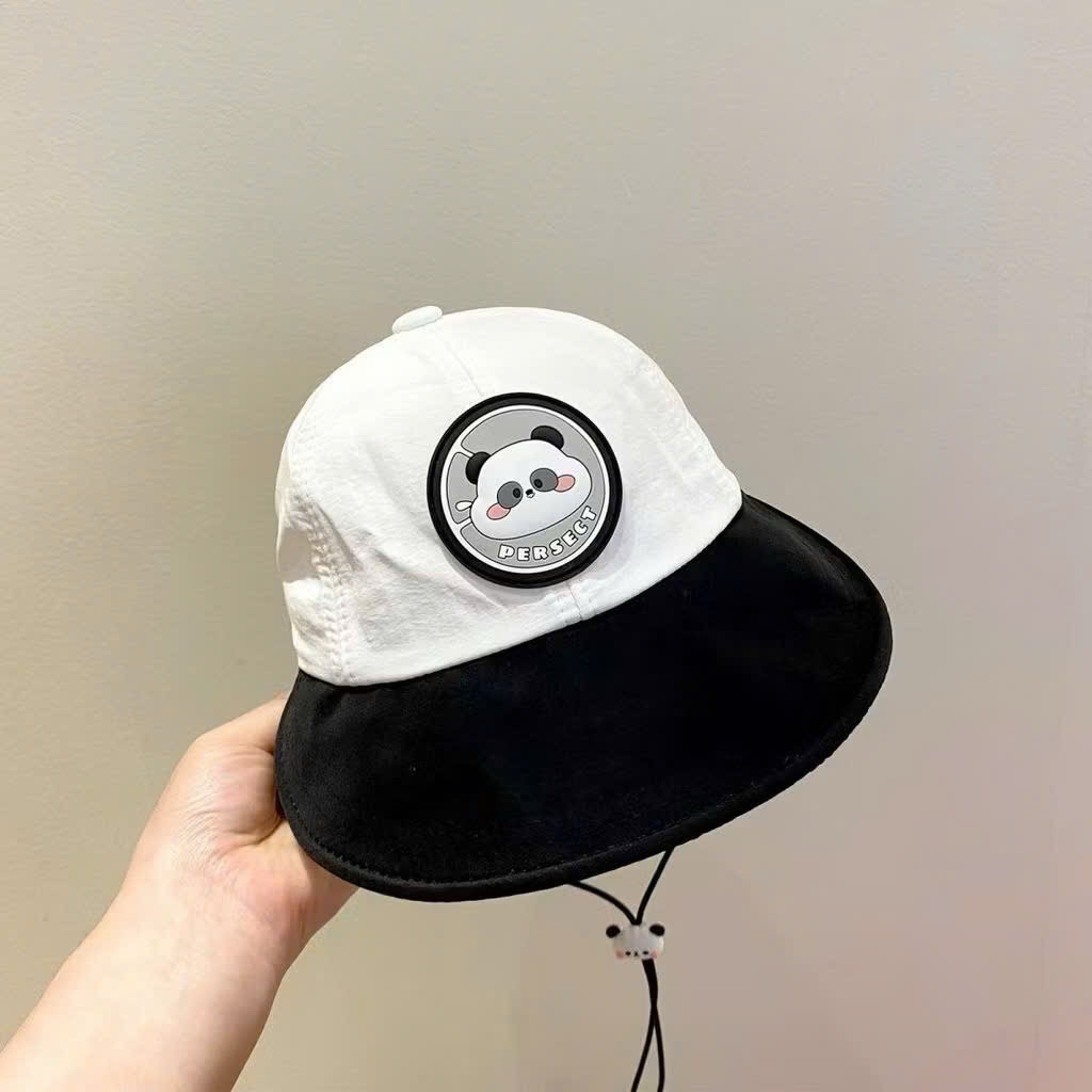 Mũ nón bucket trẻ em dễ thương thời trang cho bé có dây cố định