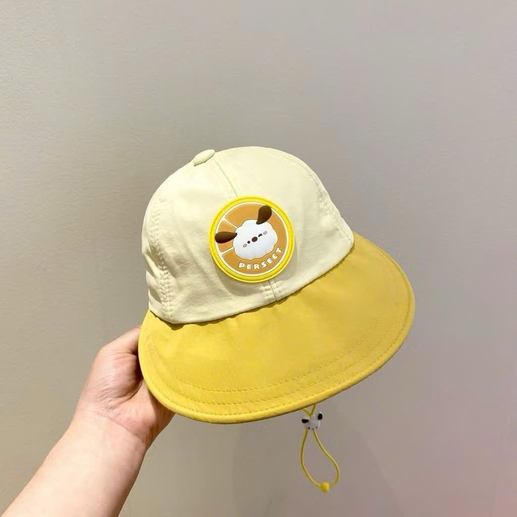 Mũ nón bucket trẻ em dễ thương thời trang cho bé có dây cố định