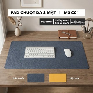 Thảm Da Trải Bàn Làm Việc Cỡ Lớn Kiêm Lót Chuột Kích Thước 50x100cm  – Không Thấm Nước - Dễ Vệ Sinh