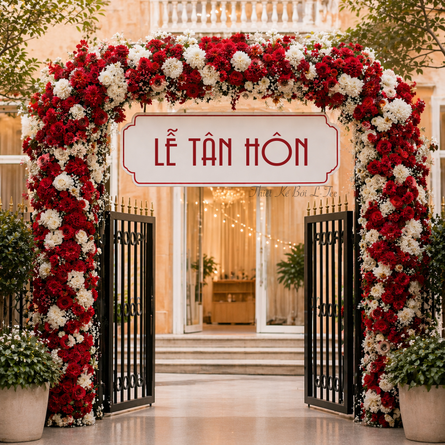 Bảng lễ 20x60 cm - treo cổng đám cưới, đám hỏi, tiệc báo hỷ (Decal bồi formex)