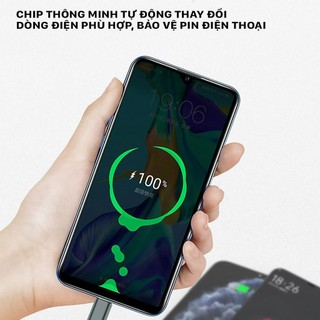 CÁP 3 ĐẦU SENDEM M20S SẠC SIÊU NHANH, CHO MỌI DÒNG ĐIỆN THOẠI, DÂY DÙ SIÊU BỀN (phukienmk10)