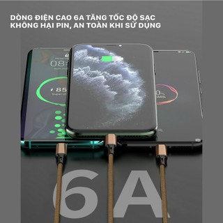 CÁP 3 ĐẦU SENDEM M20S SẠC SIÊU NHANH, CHO MỌI DÒNG ĐIỆN THOẠI, DÂY DÙ SIÊU BỀN (phukienmk10)
