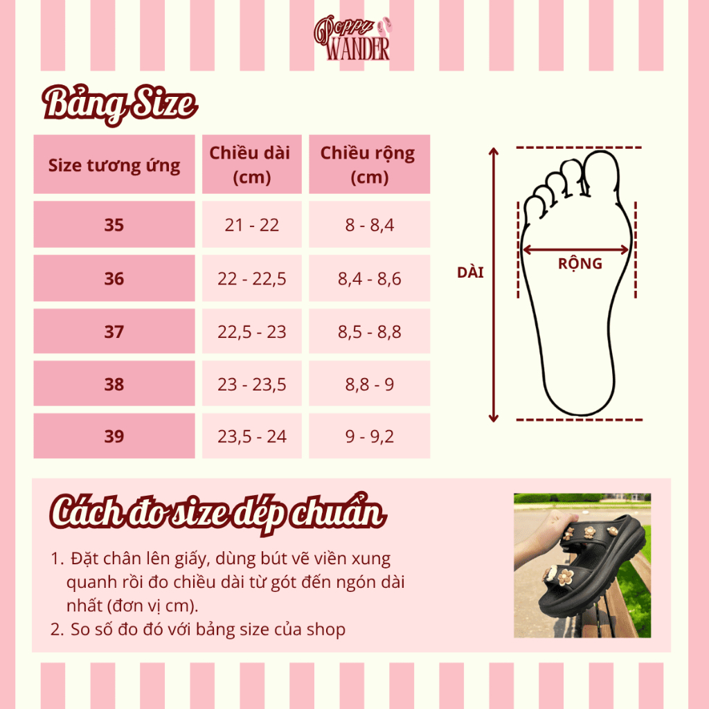 Dép Bánh Mì Nữ Đế Cao 6cm Chống Trơn Trượt, Dép 2 Quai Ngang Tặng Kèm Charm Gấu Trái Tim Dễ Thương