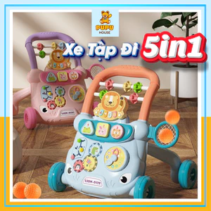 Xe Đẩy Tập Đi Đa Năng Sư Tử Cho Bé 5IN1 Đồ Chơi Xe Tập Đi Có Nhạc Chống Lật Chống Trượt - Đô Chơi PUPU HOUSE