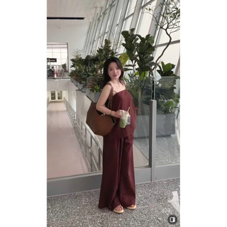 Set Bộ Line Đỏ Đô Áo 2s Mix Quần Suông Dài Cao Cấp Sang Chảnh