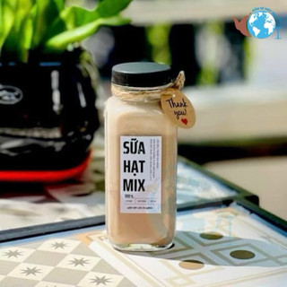 Chai thủy tinh vuông cao miệng rộng nắp nhựa 250ml, 350ml,500ml / đựng nước ép, sữa hạt,detox ,sữa chua,kombucha