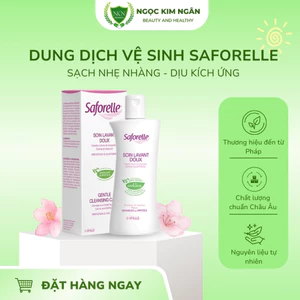 Dung dịch vệ sinh phụ nữ Saforelle GentleCleansingCare cao cấp thành phần tự nhiên làm sạch dịu nhẹ