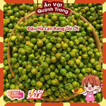 500G Đậu Hà Lan Rang Muối Tỏi Ớt, Đậu Hà Lan Tỏi Ớt Tốt Cho Người Ăn Kiêng, Đậu Hà Lan Wasabi ăn vặt
