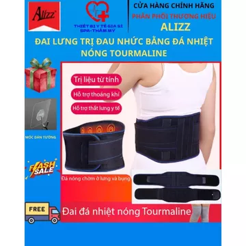 FREESHIP - Đai lưng chườm nóng ngải cứu, Đai lưng trị đau nhức bằng đá nhiệt nóng, Đai lưng từ tính