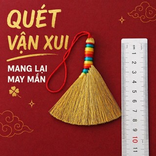 QUÉT VẬN XUI PHONG THỦY MAY MẮN, CHỔI DECOR , MÓC KHOÁ CHỔI, MÓC TREO TÚI XÁCH