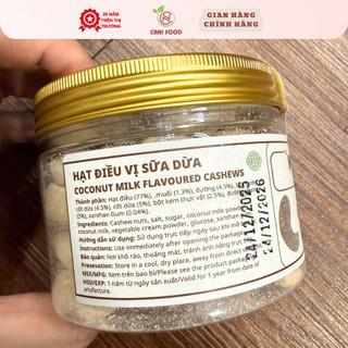Hạt Điều Vị Sữa Dừa Canifood 150g Ngọt Dịu Béo Thơm Dễ Ăn Đã Được Kiểm Nghiệm An Toàn Chứng Nhận