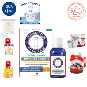 Biomicus Omega 3 DHA Tinh Khiết Không Tanh vị cam dùng cho trẻ từ sơ sinh chai 30ml