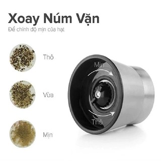 Cối Xay Tiêu Cầm Tay Tiện Dụng Bằng Thủy Tinh Có Tay Vặn Tiện Lợi ( Giao ngẫu nhiên mẫu)