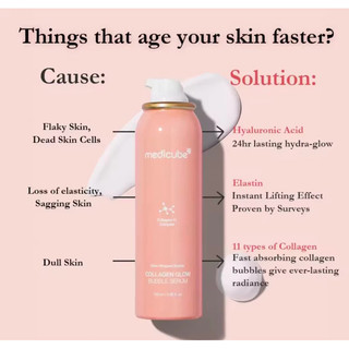 Tinh chất medicube 100ml/Collagen Glow Bubble serum căng bóng da dưỡng ẩm sáng da