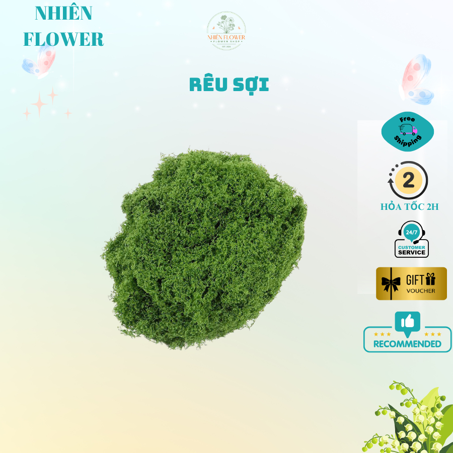 Rêu Sợi Dùng Trang Trí Tiểu Cảnh, Phủ Gốc Cây Bonsai, Phủ Chậu Hoa, Decor và Trang Trí Nhà Cửa