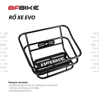 Rổ Xe Evo | Inox Màu Bạc/Sắt Sơn Tĩnh Điện Đen | B-Factory Made in Vietnam