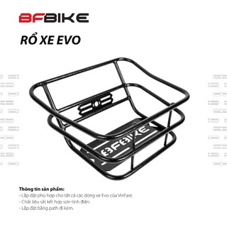 Rổ Xe Evo | Inox Màu Bạc/Sắt Sơn Tĩnh Điện Đen | B-Factory Made in Vietnam