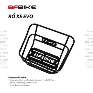 Rổ Xe Evo | Inox Màu Bạc/Sắt Sơn Tĩnh Điện Đen | B-Factory Made in Vietnam