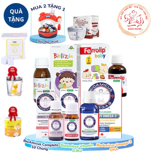 Bộ Ba Men & D3K2 & Biomicus Omega 3 DHA Cho Bé ,bổ sung vi chất cho bé yêu